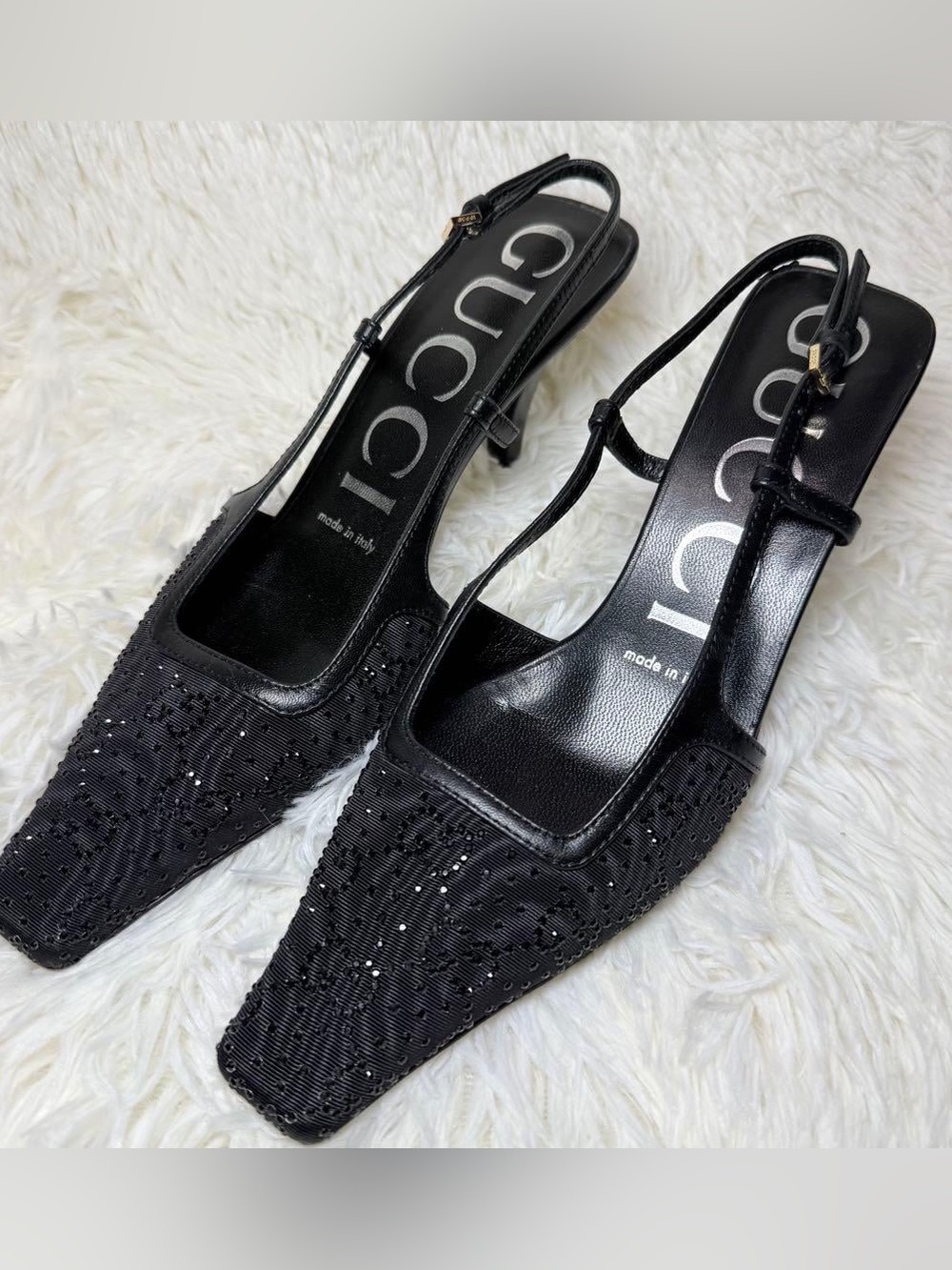 GG Crystal Slingback Pump